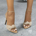 Reyna Knotted Apricot Stiletto Sandals [SG2WT9JP]