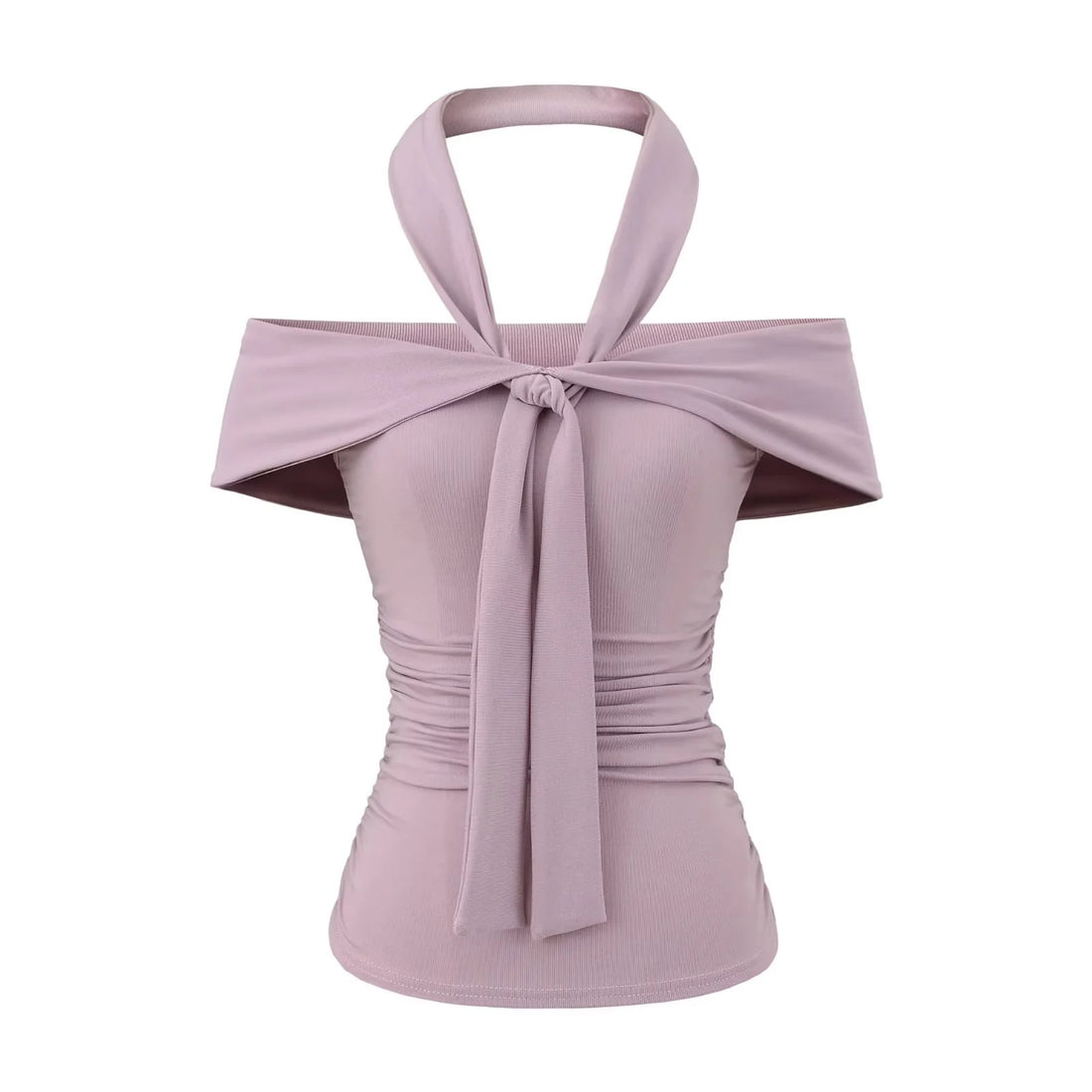 Richelle Asymmetric Halter Top [QPTE41WI]