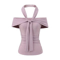Richelle Asymmetric Halter Top [O3PKR0TM]