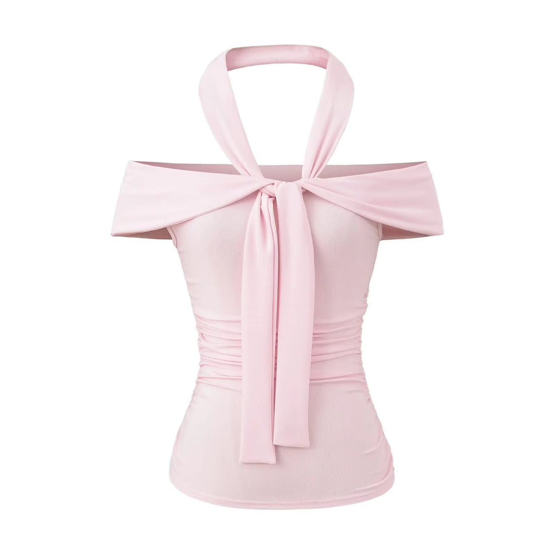Richelle Asymmetric Halter Top [QPTE41WI]