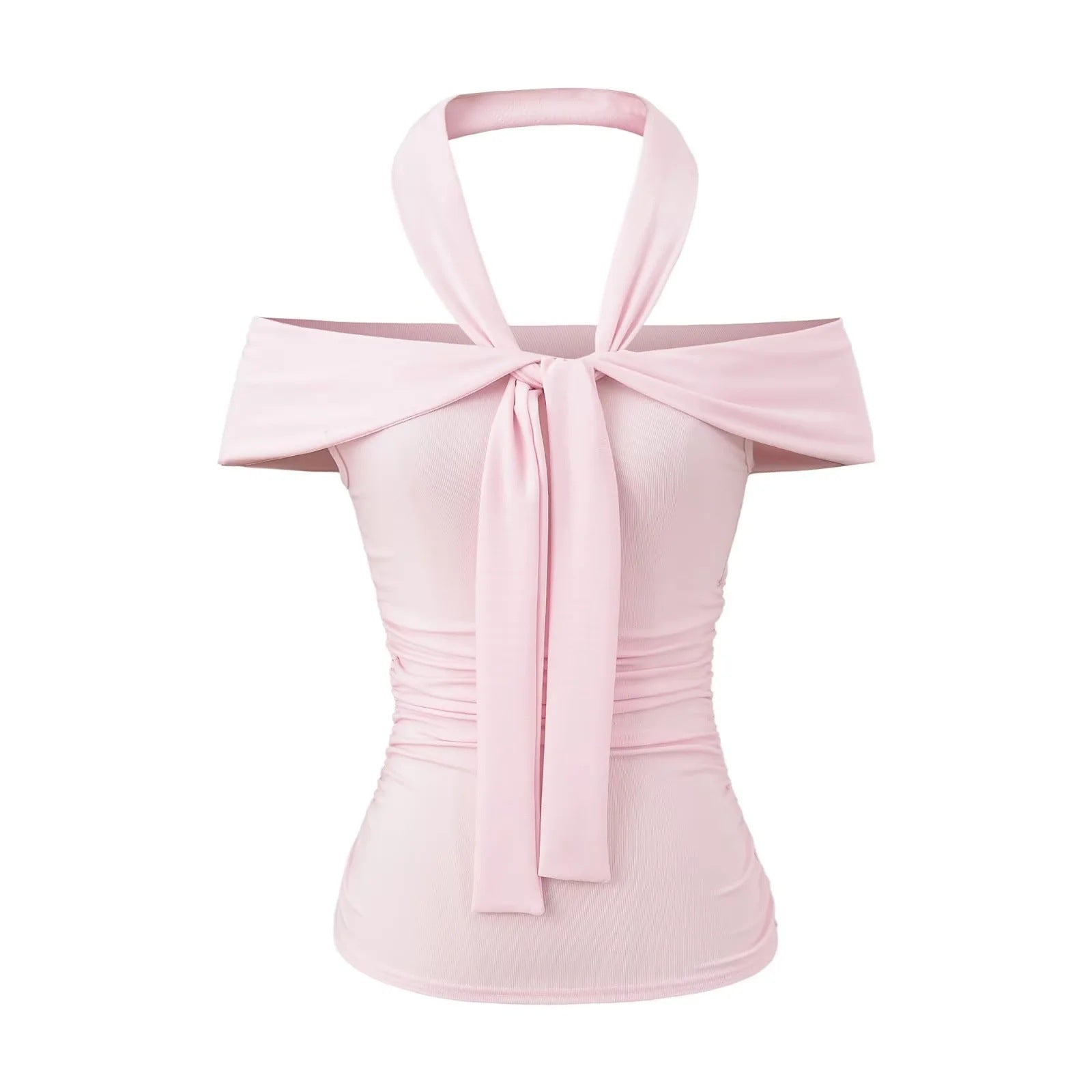 Richelle Asymmetric Halter Top [QPTE41WI]