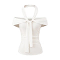 Richelle Asymmetric Halter Top [AZ8BL1PS]