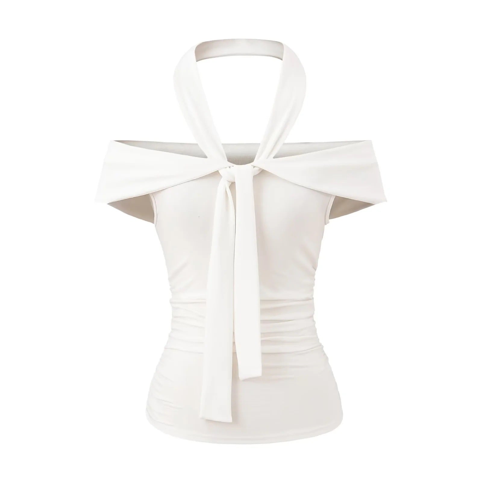 Richelle Asymmetric Halter Top [AZ8BL1PS]