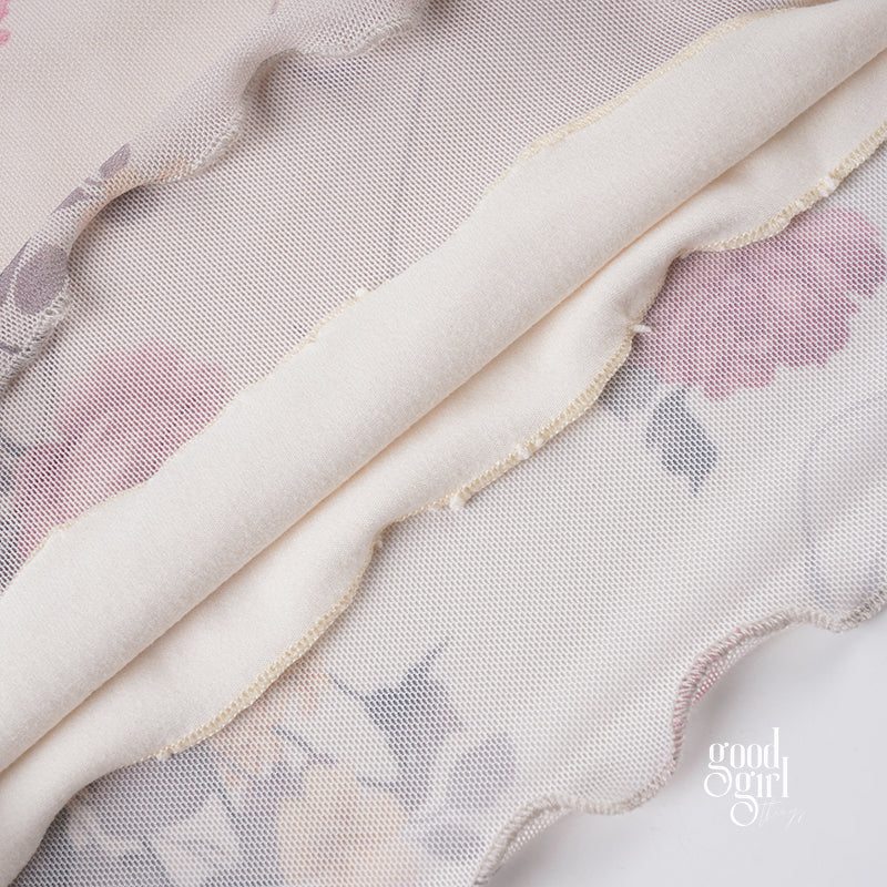 Riya Monet's Garden Mesh Top [HPINI4K9]