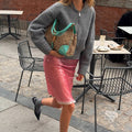 Rya Pink Sequin Midi Skirt [SFJZZ7KH]