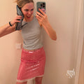 Rya Pink Sequin Midi Skirt [E3UOEU7T]