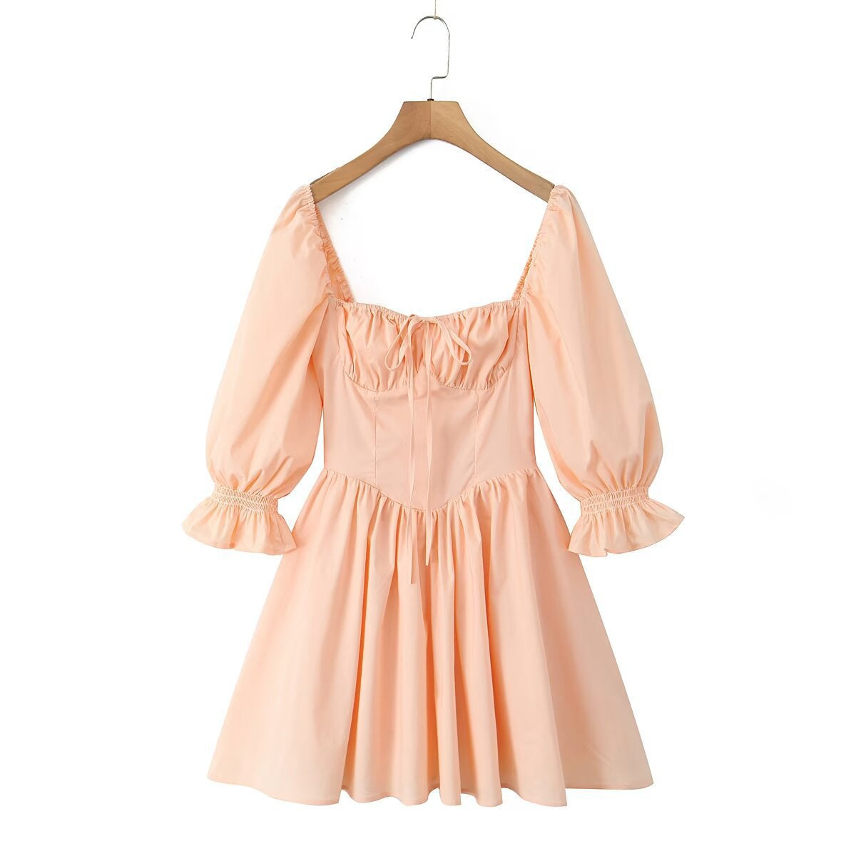 Ryver Square Neck Puff Sleeve Mini Dress [4E85HAVN]