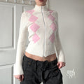 Safiyah Quilted Half-Zip Cardigan [8CAIUHZF]