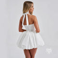 Sahasra Bow Halter Mini Dress [J702NWGR]