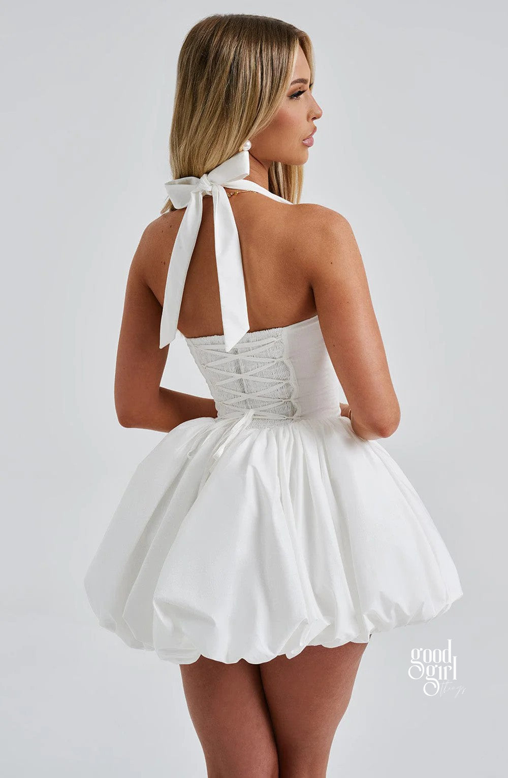 Sahasra Bow Halter Mini Dress [7RKRI1TQ]