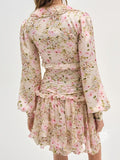 Saida Floral Ruffle Mini Dress [32M6A3UR]