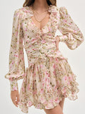 Saida Floral Ruffle Mini Dress [EYQ2SJ6O]