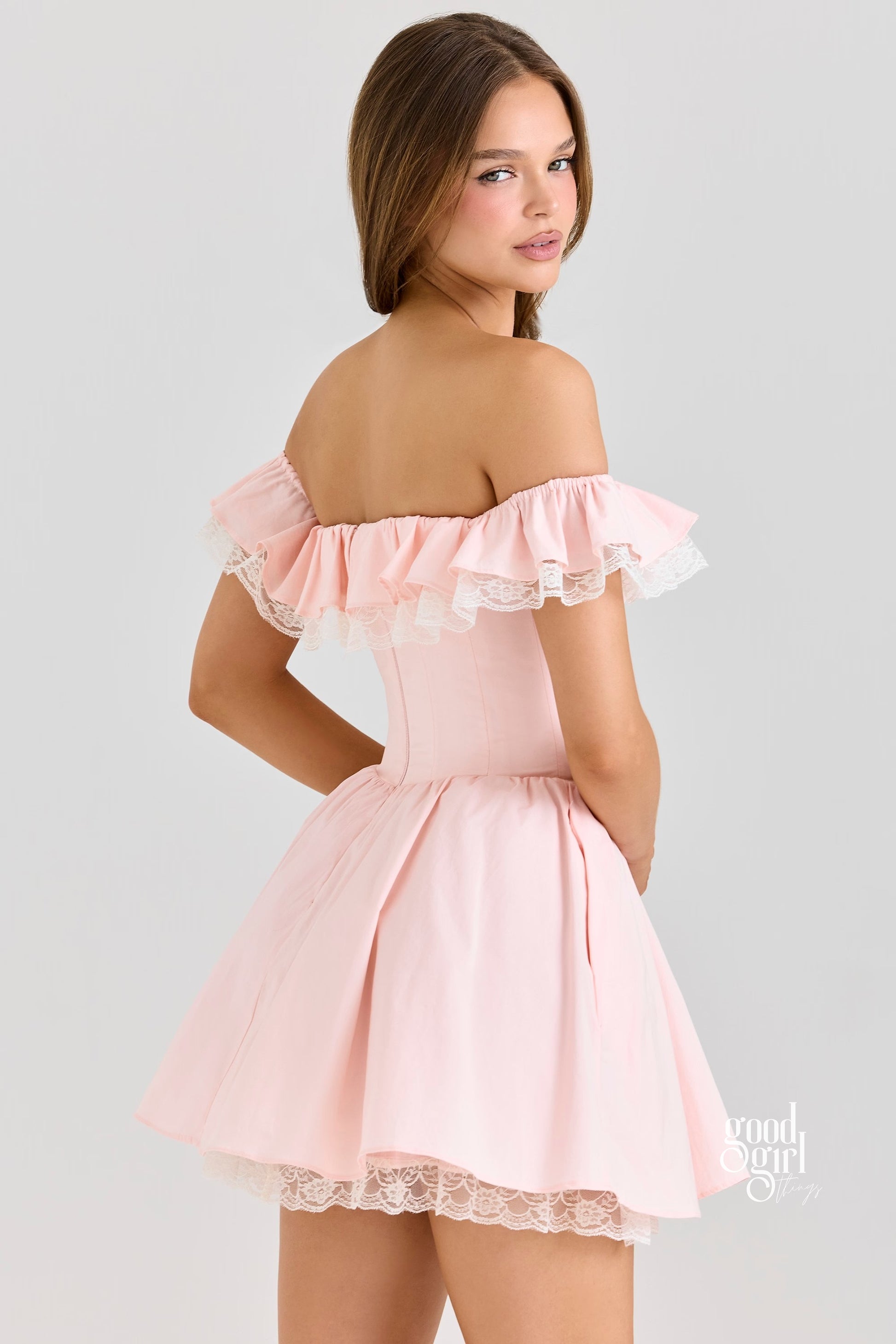 Samiyah Off Shoulder Ruffle Dress [8N6GBTMX]