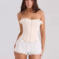 Scarlett Lace Bustier Short Set [S2FL3DGB]