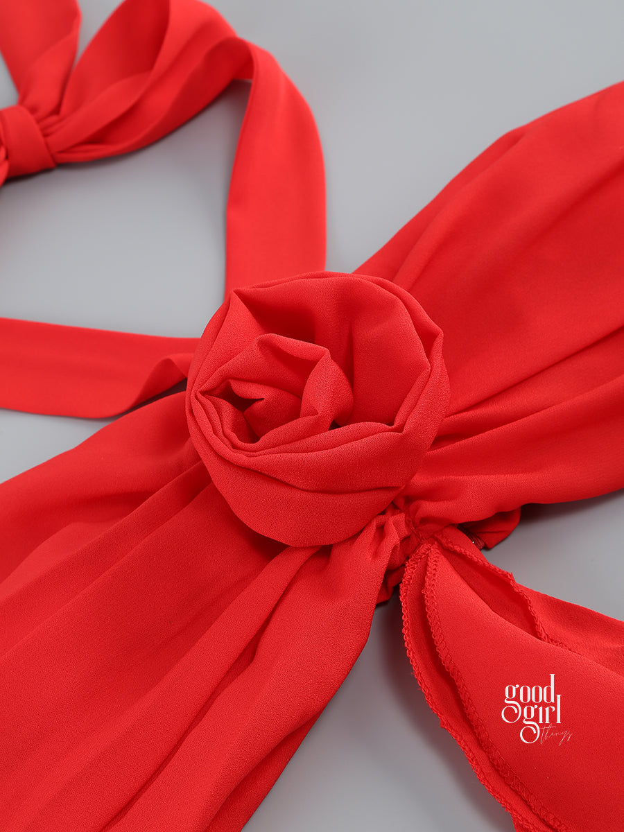 Shae Halter Cutout Midi Dress [BNUQGDID]