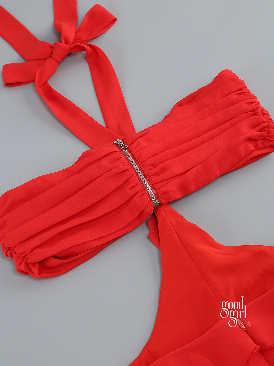 Shae Halter Cutout Midi Dress [4XHOTGX1]