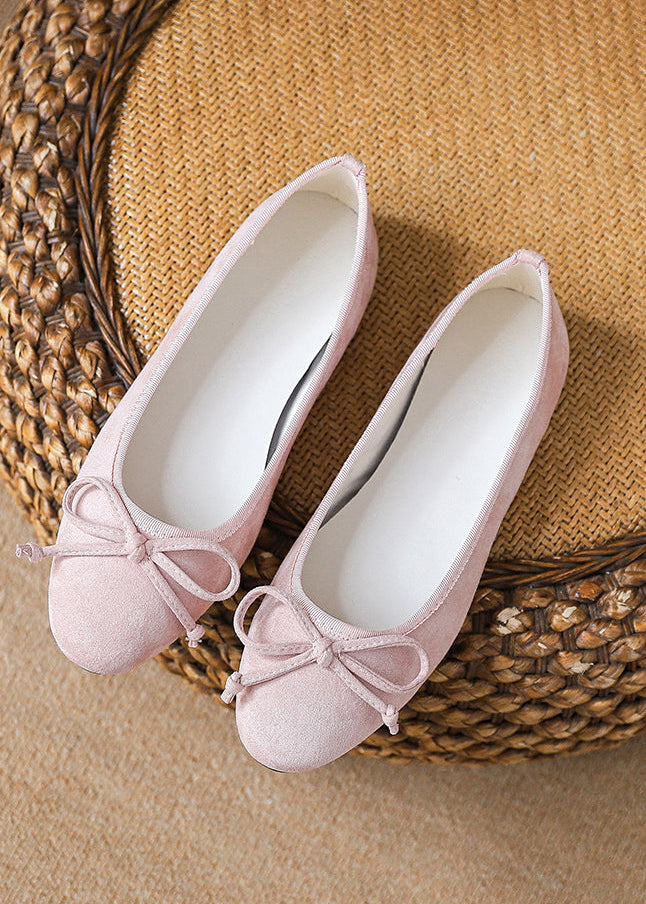 Siena Bow Velvet Ballet Flats [EQD7ZEDA]