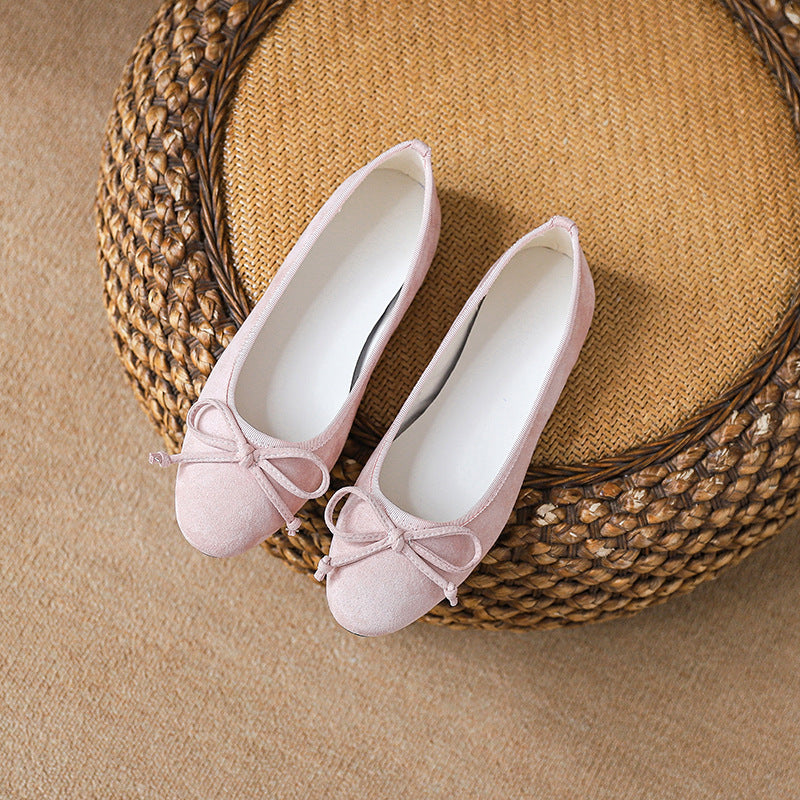 Siena Bow Velvet Ballet Flats [D12OTGM4]