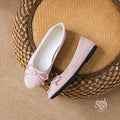 Siena Bow Velvet Ballet Flats [K05SVX44]