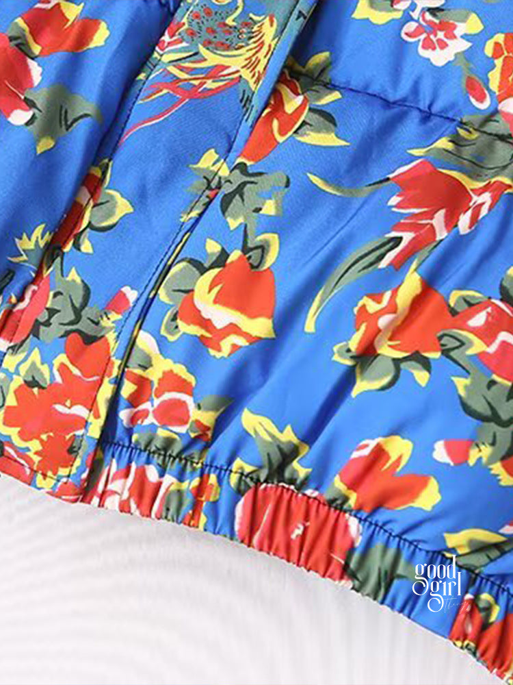 Summer Floral Padded Jacket [4Q06KX73]