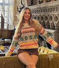 Terri Contrasting Jacquard Sweater [D488RW7F]