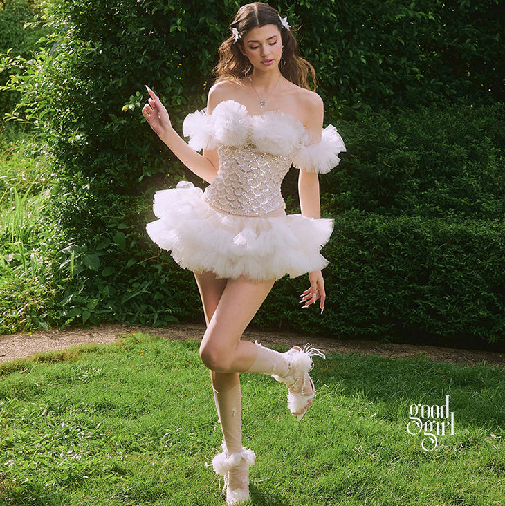 Textured Puffy Mini Skirt Set [RSC0YWE7]