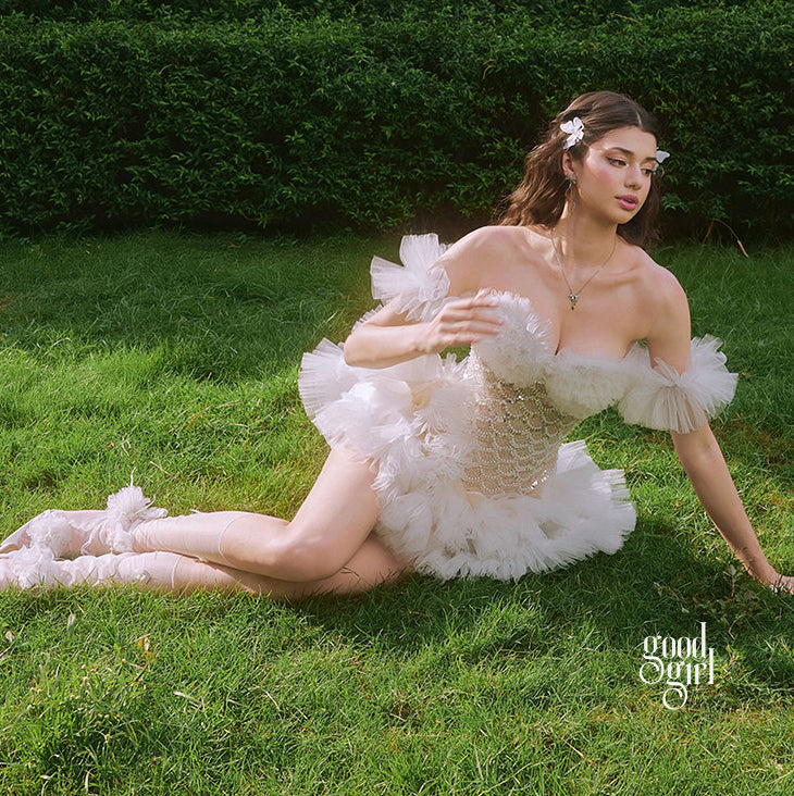 Textured Puffy Mini Skirt Set [1BN5LFUQ]