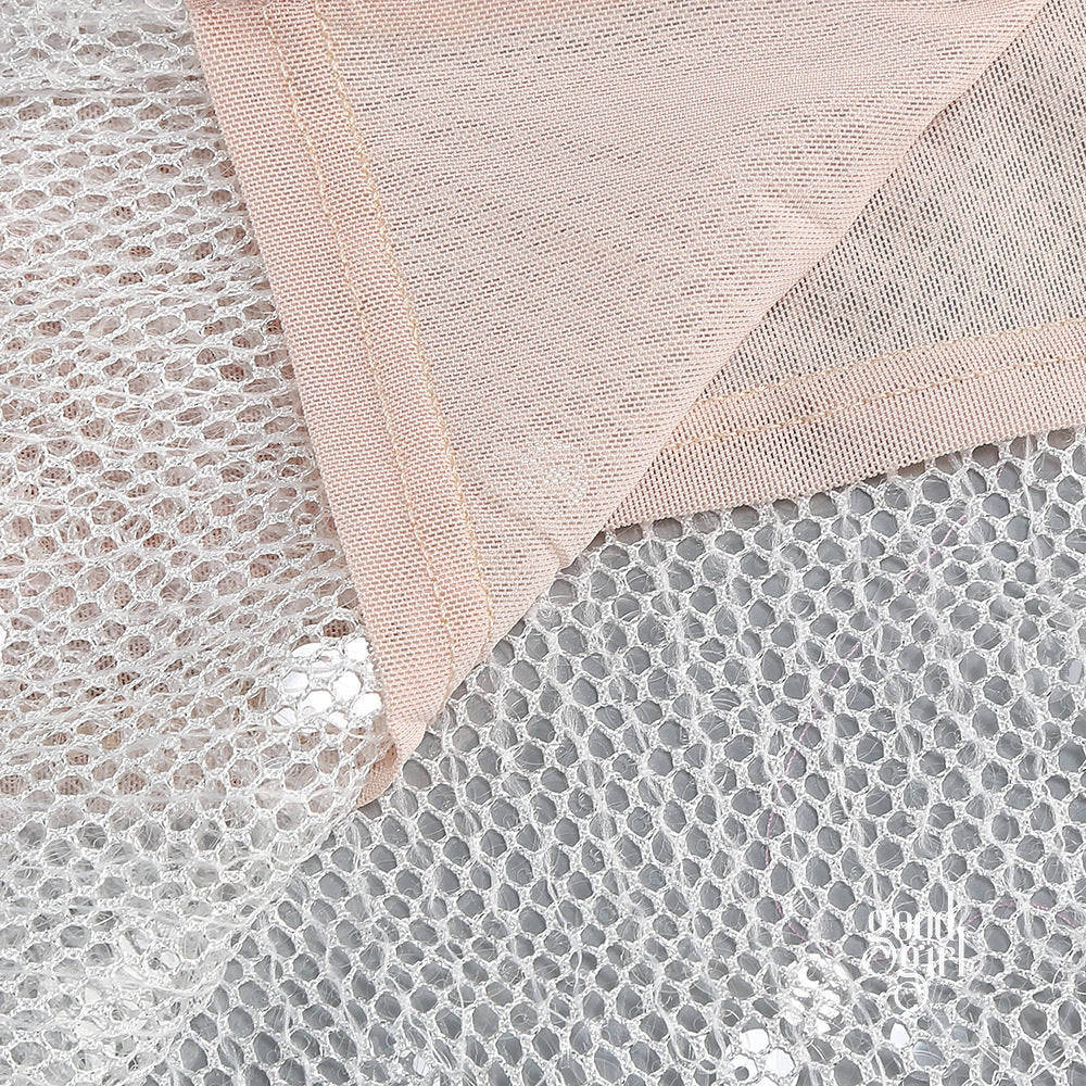 Theodora Sequin Mesh Midi Dress [SJZNM9BK]