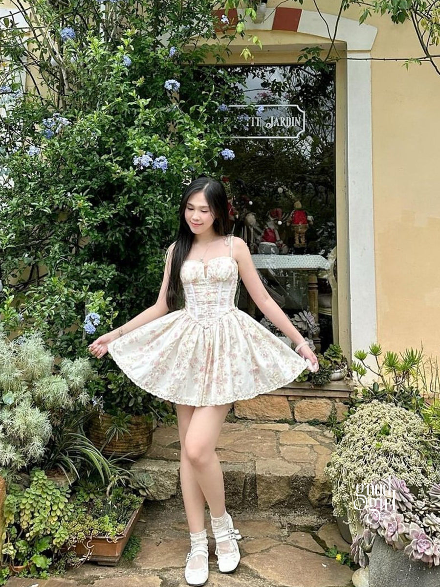Trista Rose Lace Mini Dress [KZZAB8JI]