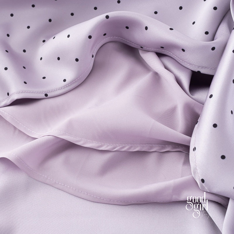 Vedika Polka Dot Puff Sleeve Midi Dress [OXBO8OJC]