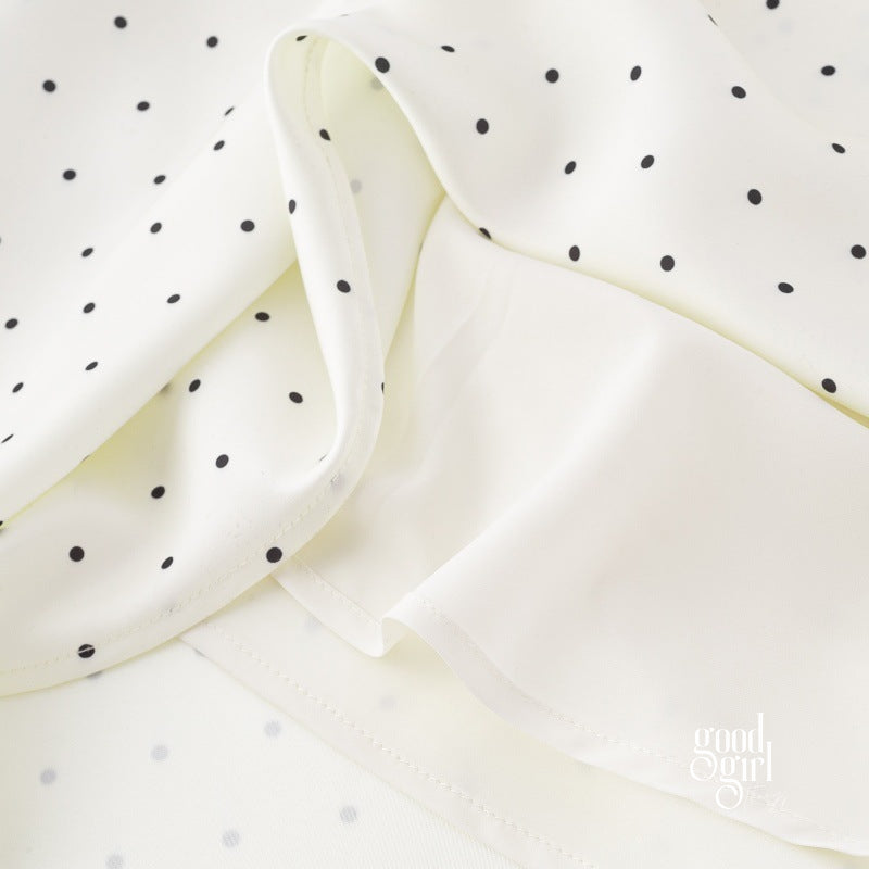 Vedika Polka Dot Puff Sleeve Midi Dress [1S5D0RGI]