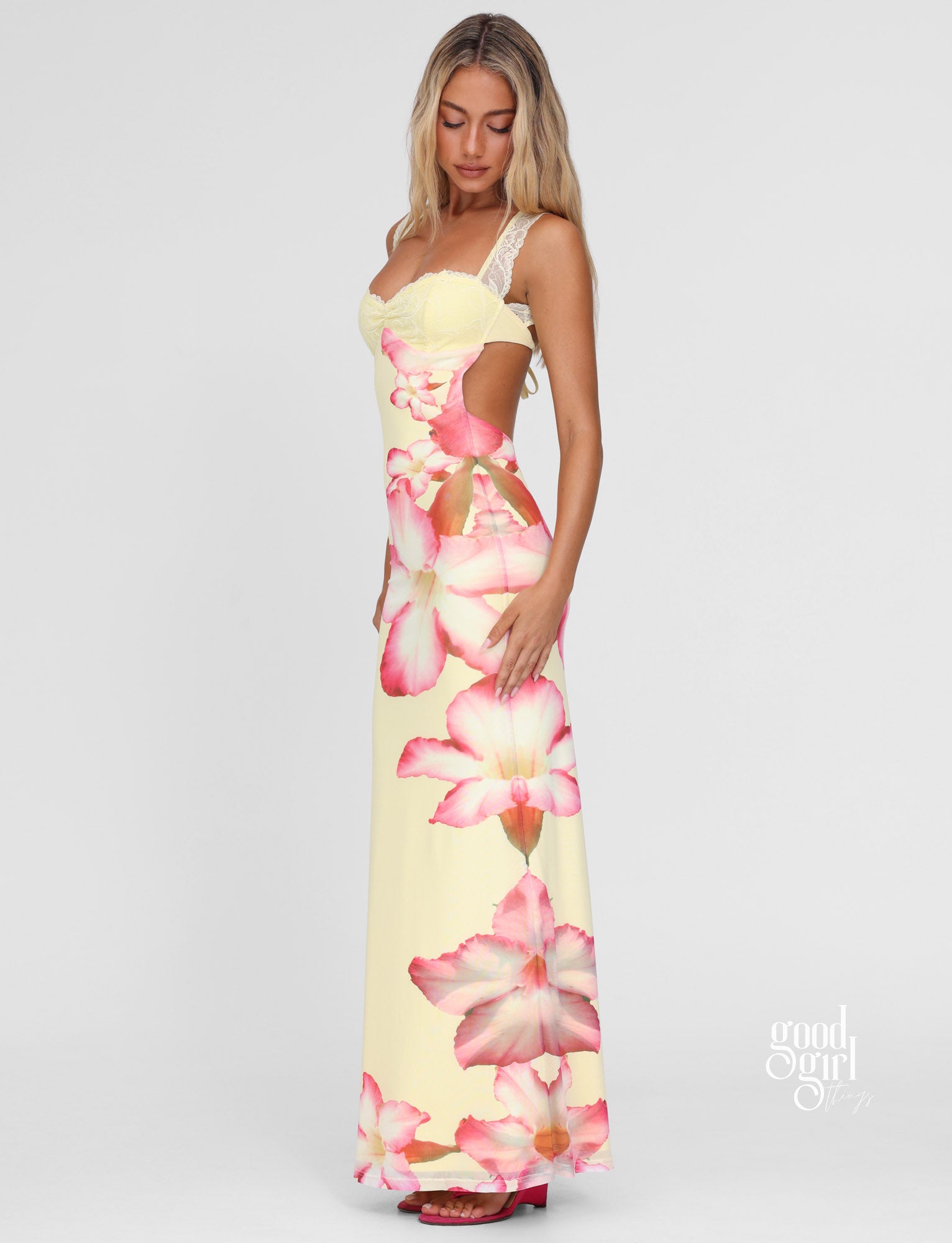 Good Girl Things Yara Romantic Floral Maxi Dress