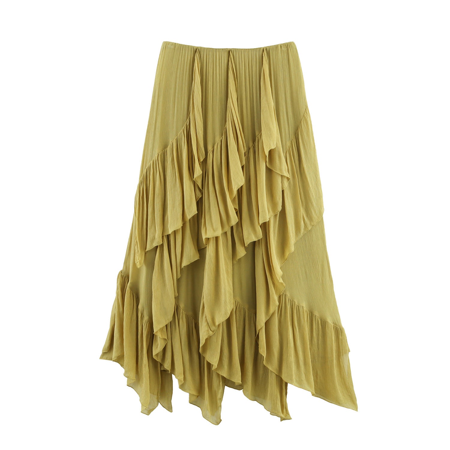 Yatzil Layered Irregular Maxi Skirt [3L5R0RAP]