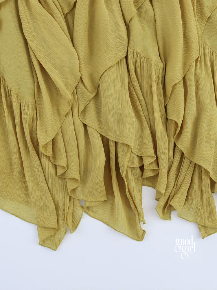 Yatzil Layered Irregular Maxi Skirt [7R4RW4KV]