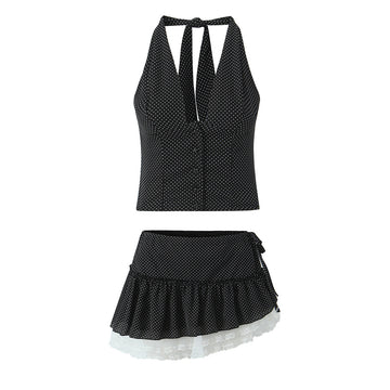 Zaire Polka Dot Skirt Set [VOJD49QY]