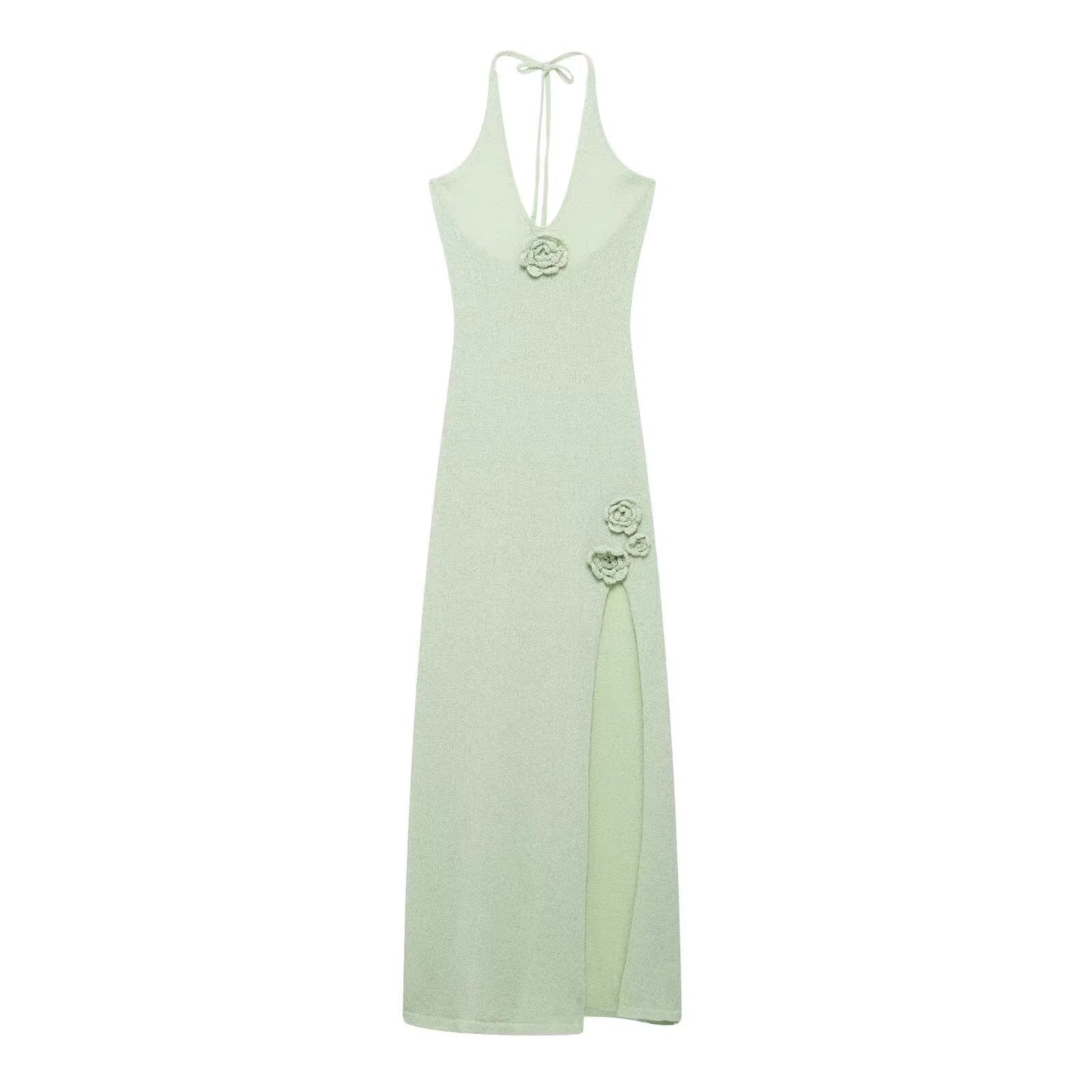 Collins Light Knitted Halter Midi Dress