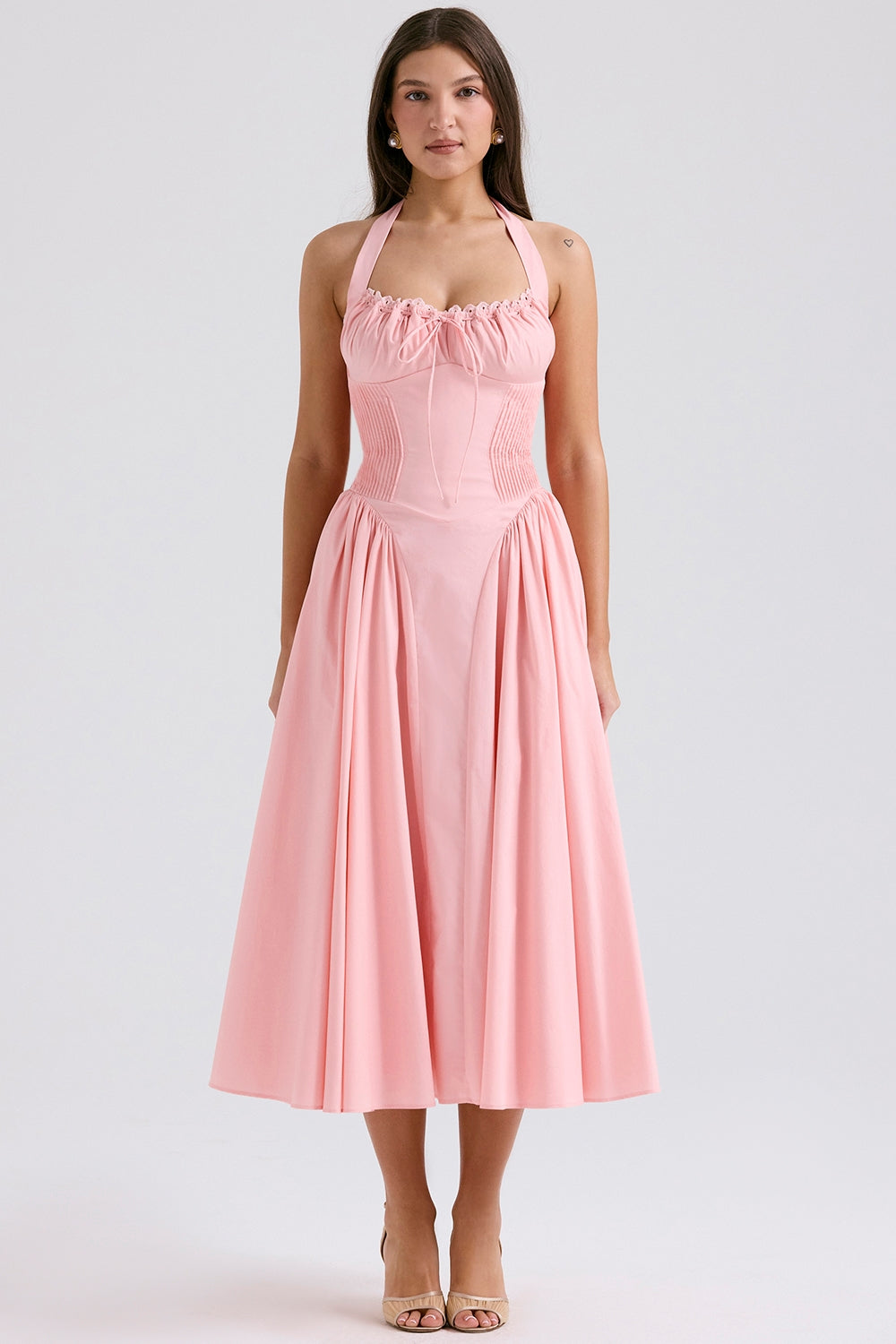 Khali Pleated Maxi Dress [XNTVGTZC]