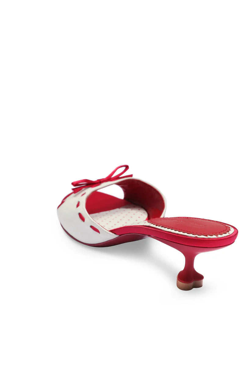 Marbella Bow Sandals in Red