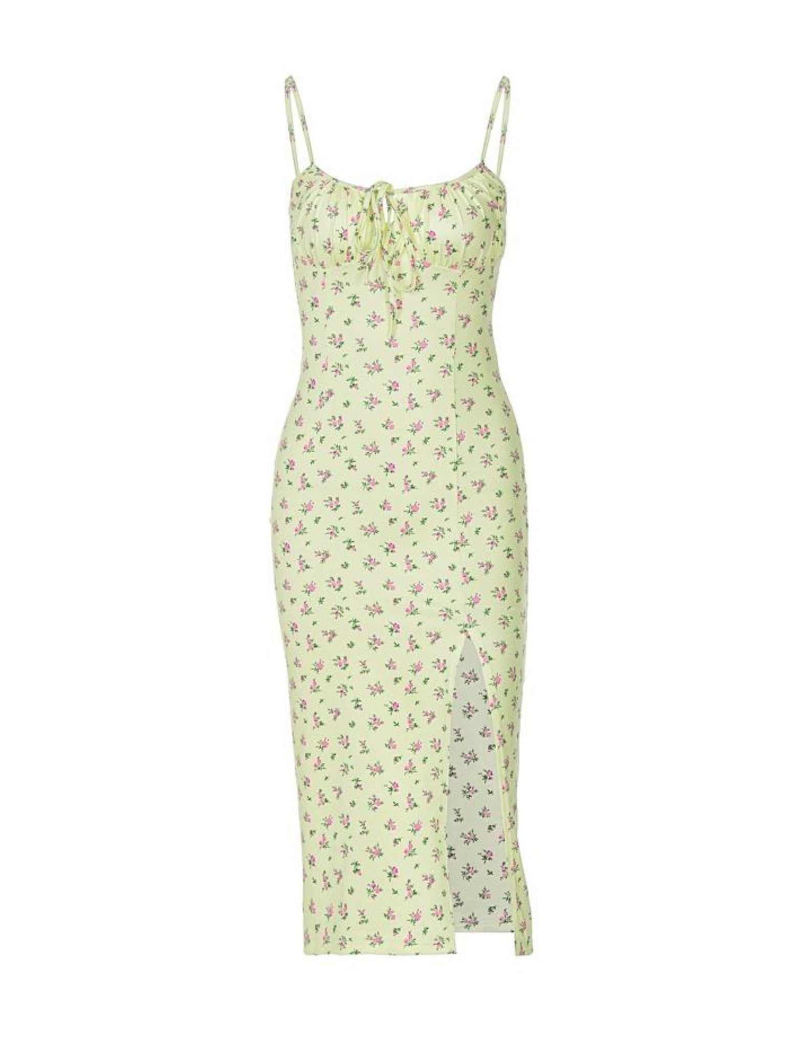 alena midi dress Herv Lger Alena ruffled bandage midi dress - Women - Emerald Dresses